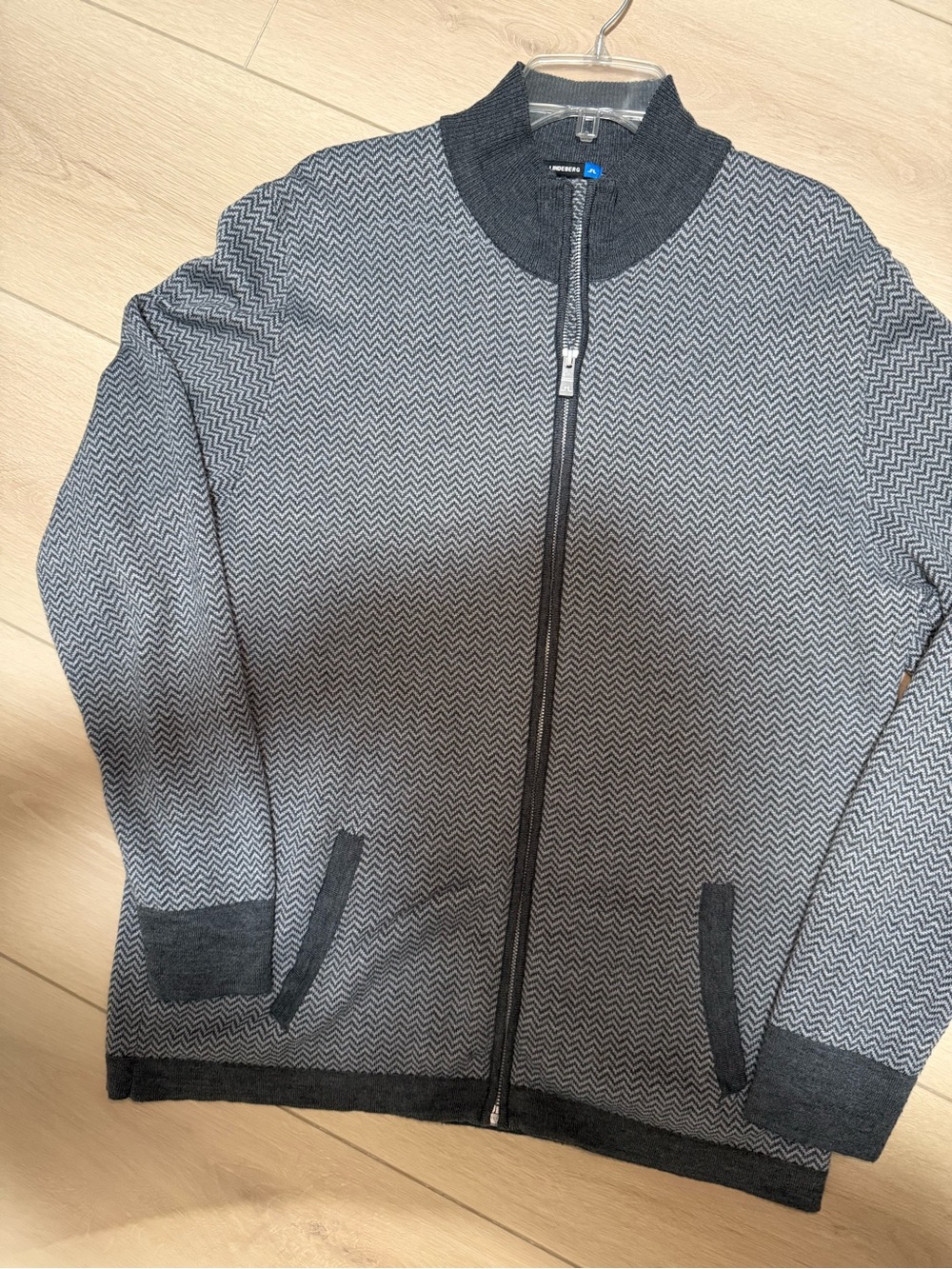 J.LINDEBERG Zip Wool Cardigan Men Size XXL classy golf sweater